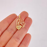 Pendant Mother and Child 1.65g / 1 in 18K Yellow Gold
