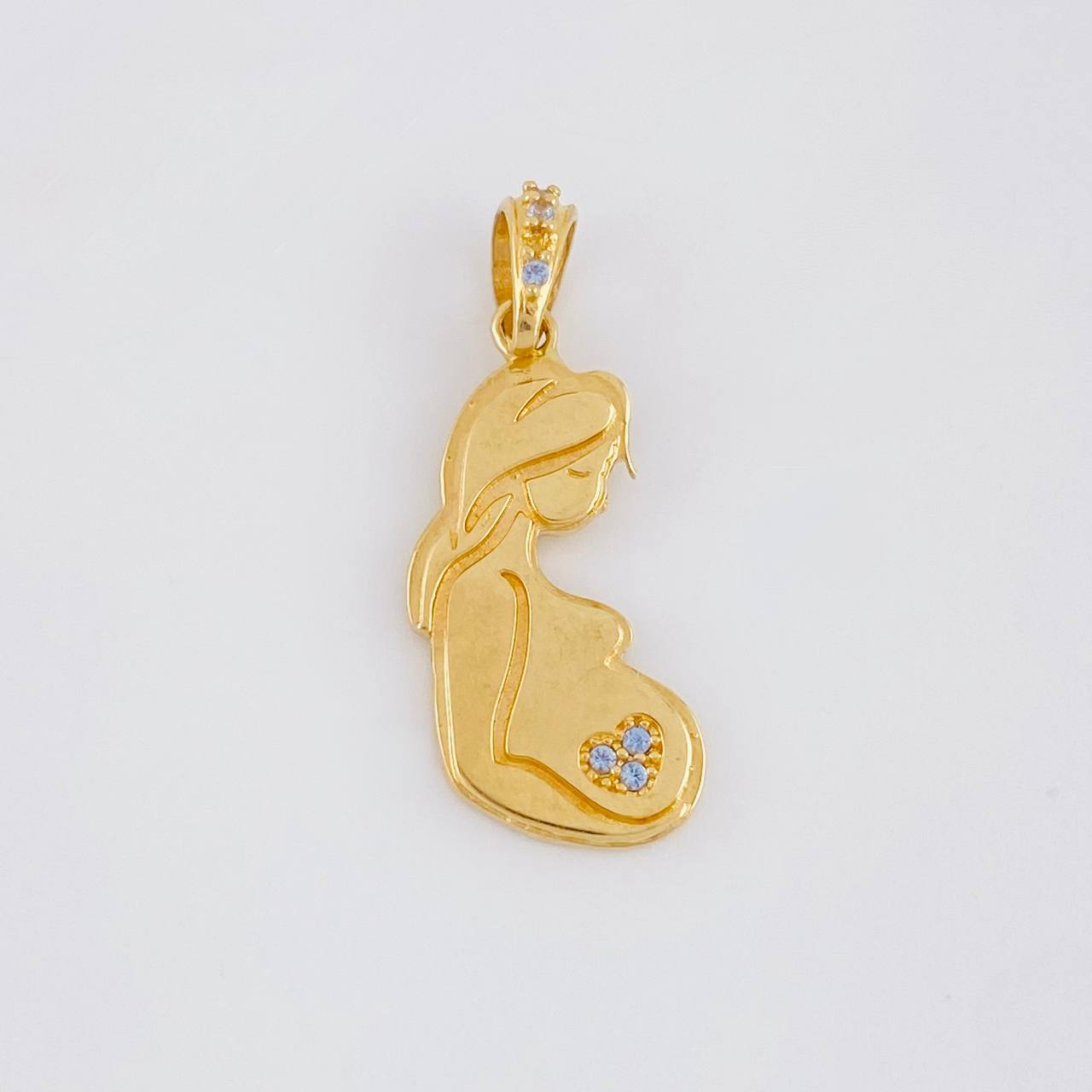Dije Mujer Embarazada 1.7g / 1 in Oro Amarillo 18K