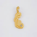 Dije Mujer Embarazada 1.7g / 1 in Oro Amarillo 18K