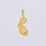Dije Mujer Embarazada 1.7g / 1 in Oro Amarillo 18K