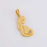 Dije Mujer Embarazada 1.7g / 1 in Oro Amarillo 18K