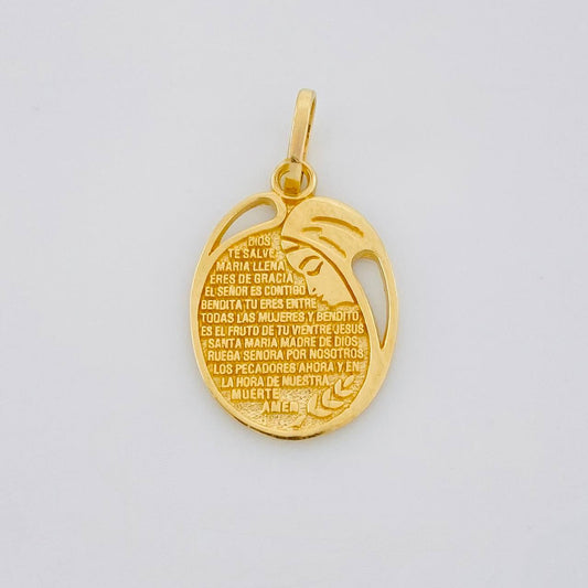 Pendant Prayer of the Virgin 1.9g / 1 in 18K Yellow Gold