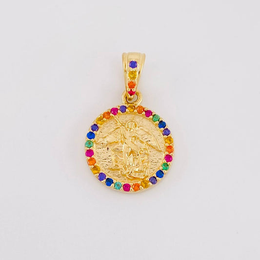 Pendant Saint Michael the Archangel 1.65g / 3/4 in Yellow Gold 18K
