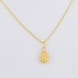 Set Cadena Aro Seguido + Dije Guadalupe / 1.35g / 18 in Oro Amarillo 18K