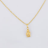 Classic Link Chain + Angel Pendant / 1.2g / 18 in Yellow Gold 18K