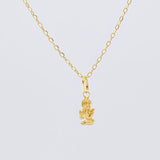 Classic Link Chain + Angel Pendant / 1.2g / 18 in Yellow Gold 18K