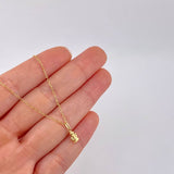 Classic Link Chain + Angel Pendant / 1.2g / 18 in Yellow Gold 18K