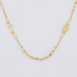 Rosary Cross Miraculous Virgin 3.8g / 18 in / 2.5mm Three Golds 18K