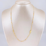 Rosary Cross Miraculous Virgin 3.8g / 18 in / 2.5mm Three Golds 18K