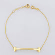 Pulso Aro Seguido Mancuernas 2.2g / 7 1/2 in / 0.7mm Oro Amarillo 18K