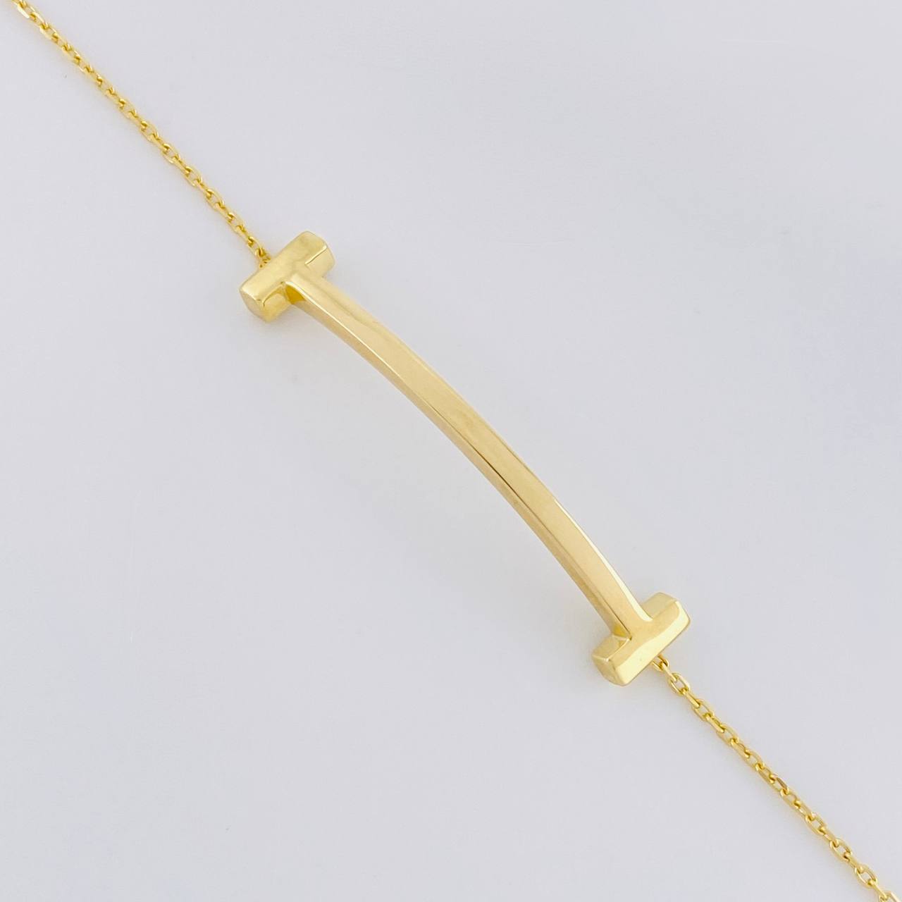 Pulso Aro Seguido Mancuernas 2.2g / 7 1/2 in / 0.7mm Oro Amarillo 18K