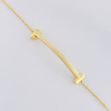 Pulso Aro Seguido Mancuernas 2.2g / 7 1/2 in / 0.7mm Oro Amarillo 18K