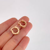 Candongas Rustica 3.95g / 1/2 in Oro Rosa 18K