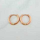 Candongas Aro Liso 2.55gr / 1/2 in / Oro Rosa 18K %