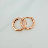Candongas Aro Liso 2.4gr / 1/2 in / Oro Rosa 18K %