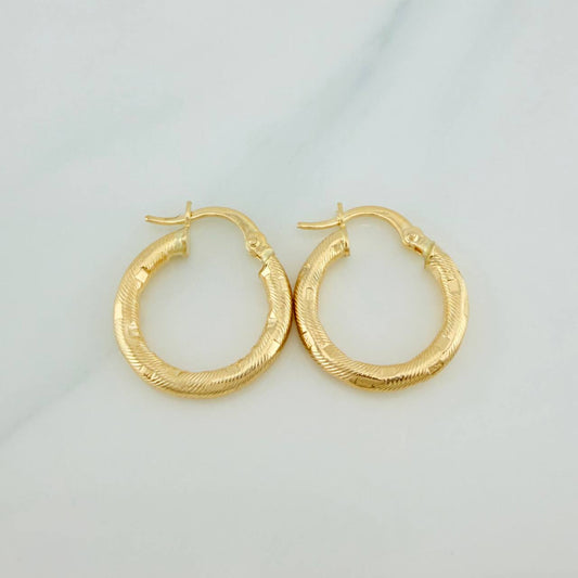 Hoop Earrings Sandra 1.7gr / 3/4 in / Yellow Gold 18K %