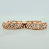 Candongas Triple Carril 4.75gr / 3/4 in / Oro Rosa 18K %