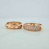 Candongas Triple Carril 4.75gr / 3/4 in / Oro Rosa 18K %