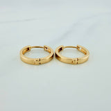 Candongas Carril 1.7gr / 1/2 in / Oro Amarillo 18K %