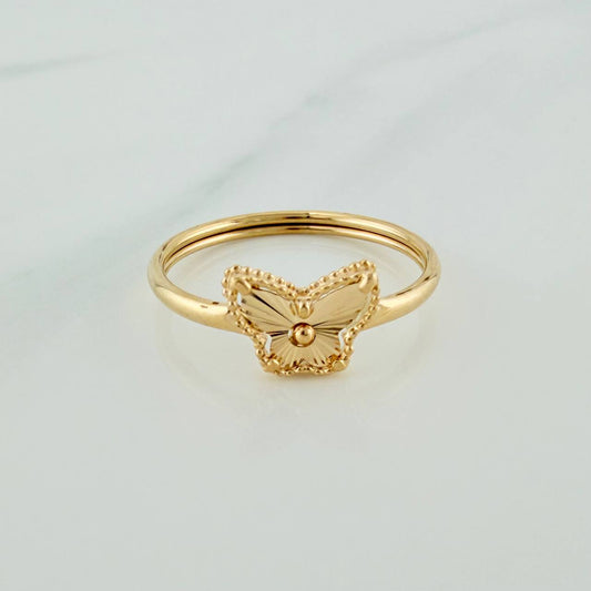 Butterfly Ring 1.1gr / T4 1/2 / Yellow Gold 18K %