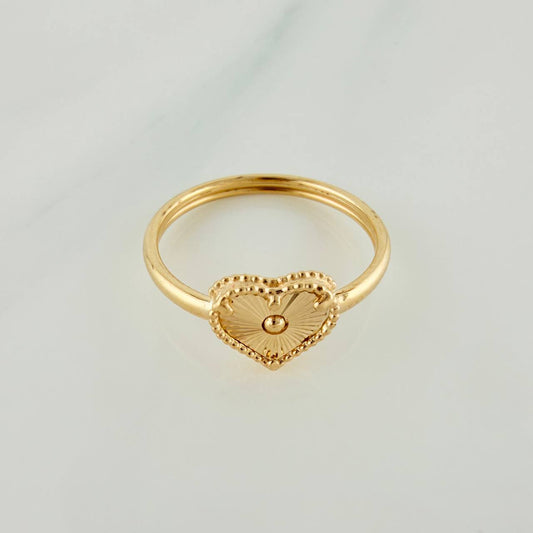 Heart Ring 1.15gr / T8 1/2 / Yellow Gold 18K %