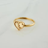 Anillo Corazón 1gr / T6 3/4 / Oro Amarillo 18K %