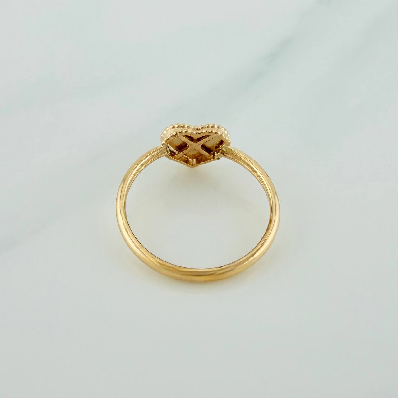 Heart Ring 1.15gr / T8 1/2 / Yellow Gold 18K %