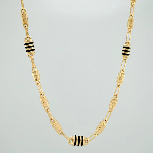 Cadena Rustica Cilindro 13.9gr / 24 1/2 in / 4.4mm Oro Amarillo 18K %