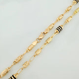 Rustic Cylinder Chain 13.9gr / 24 1/2 in / 4.4mm Yellow Gold 18K %