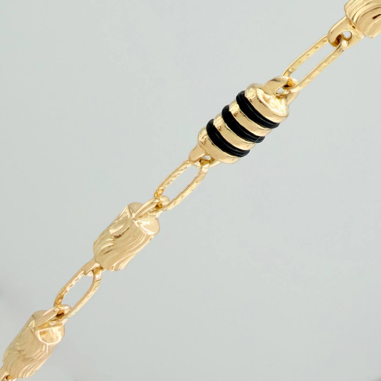 Rustic Cylinder Chain 13.9gr / 24 1/2 in / 4.4mm Yellow Gold 18K %