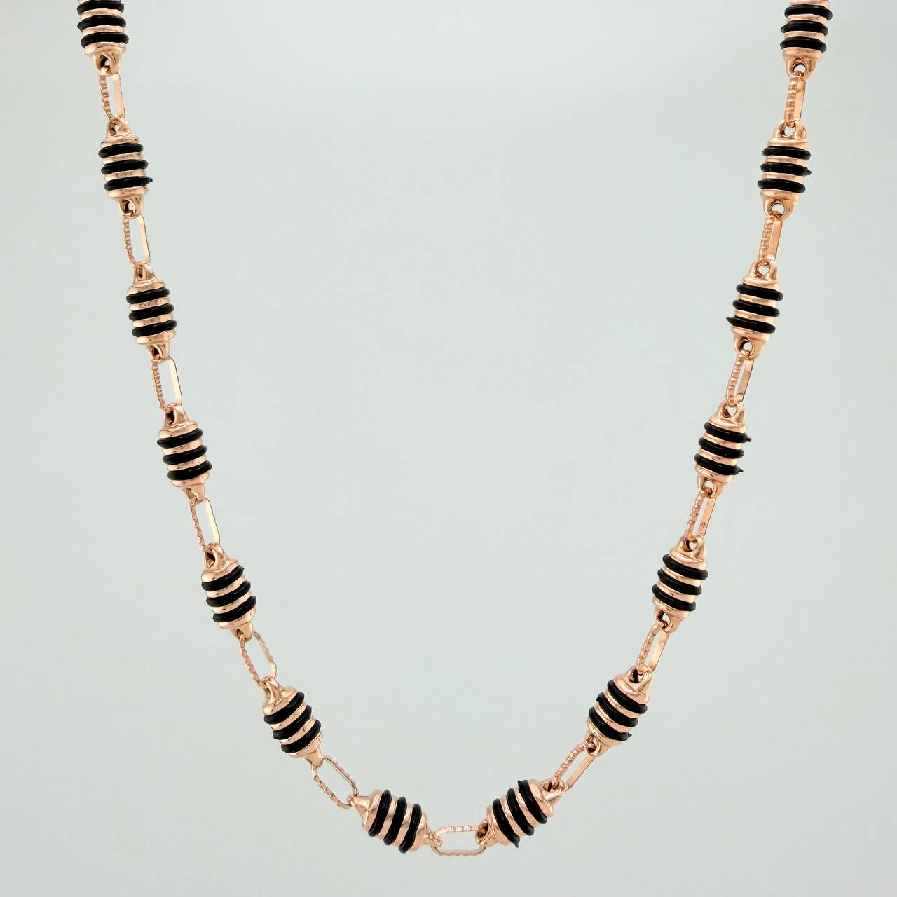 Rustic Barrel Chain 13.65gr / 25 1/4 in / 4mm Rose Gold 18K %