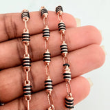 Rustic Barrel Chain 13.65gr / 25 1/4 in / 4mm Rose Gold 18K %
