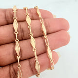 Cadena Rustica Rombos 12.2gr / 24 1/2 in / 4.1mm Oro Amarillo 18K %