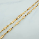 Cadena Rustica Rombos 12.2gr / 24 1/2 in / 4.1mm Oro Amarillo 18K %
