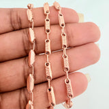 Cadena Rustica Tribal 16.5gr / 28 1/2 in / 3.5mm Oro Rosa 18K %