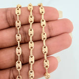 Rustic Screw Chain 14.75gr / 24 1/4 in / 4.3mm 18K Yellow Gold %