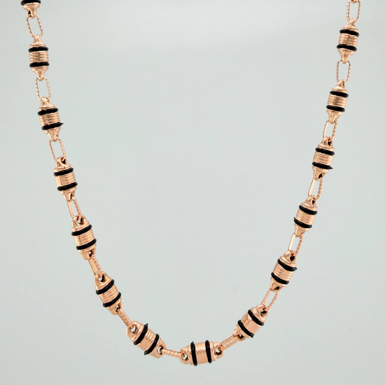 Cadena Rustica Barril 13.85gr / 23 3/4 in / 4.4mm Oro Rosa 18K %