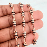 Cadena Rustica Barril 13.85gr / 23 3/4 in / 4.4mm Oro Rosa 18K %