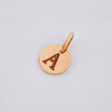 Dije Placa Letra A 0.9gr / 1/2 in / Oro Rosa 18K *