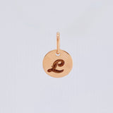 Dije Placa Letra L 0.9gr / 1/2 in / Oro Rosa 18K ©