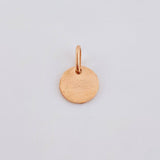 Dije Placa Letra L 0.9gr / 1/2 in / Oro Rosa 18K