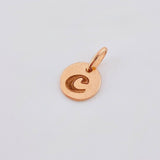 Dije Placa Letra C 0.85gr / 1/2 in / Oro Rosa 18K
