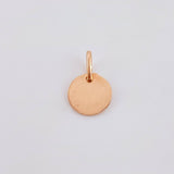 Dije Placa Letra C 0.85gr / 1/2 in / Oro Rosa 18K
