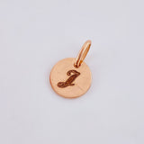 Dije Placa Letra J 0.9gr / 1/2 in / Oro Rosa 18K ©