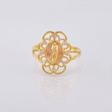 Anillo Virgen Guadalupe Bardera 2gr / T6 3/4 / Dos Oros Amarillo Rosa 18K