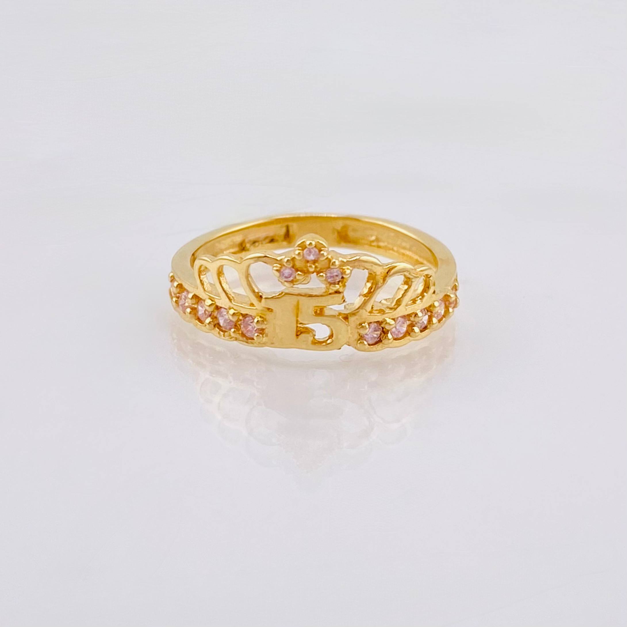 Anillo 15´S 2.85gr / T5 3/4 / Oro Amarillo 18K *