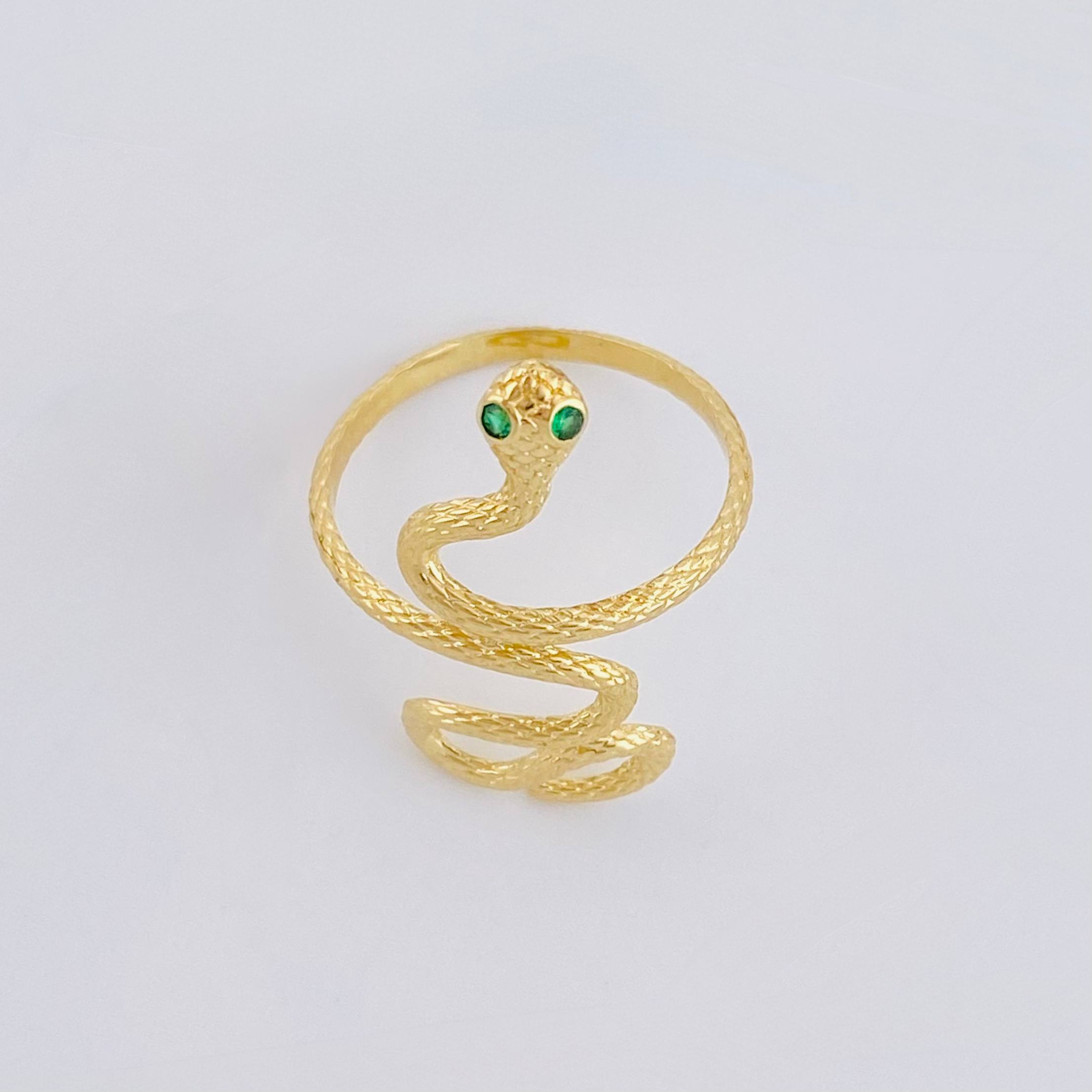 Anillo Serpiente 2.5gr / T6 3/4 / Oro Amarillo 18K *