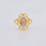 Anillo Virgen De Guadalupe 2.9gr / T7 1/2 / Tres Oros 18K *