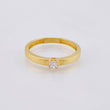 Solid Solitaire Ring 2gr / T6 1/2 / Yellow Gold 18K *