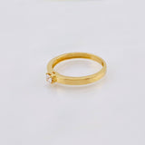 Solid Solitaire Ring 2gr / T6 1/2 / Yellow Gold 18K *